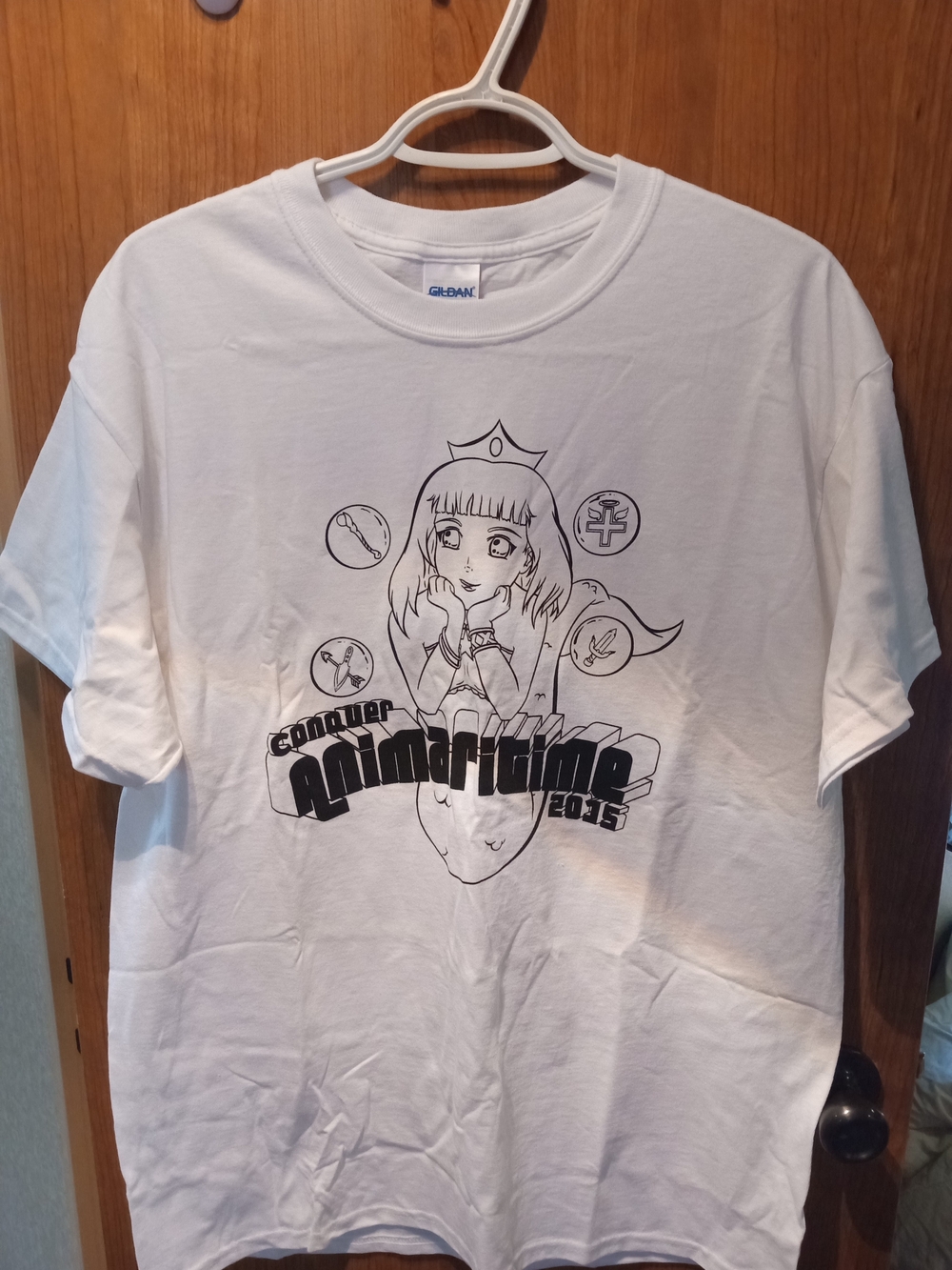 Animaritime 2015 White Anime Graphic Short Sleeve Tee Collectable